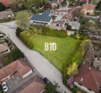 Aerial view of green land - housing in the village of Kráľovičove Kračany.
