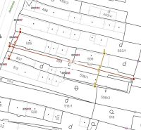 Cadastral map for Land - residential on Jadranská Street in Bratislava IV.