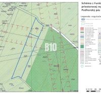 Map of the Podhorský Belt with a legend of regulations and parcels, Bratislava III, Gardens.