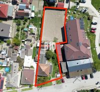 Aerial view of plots and family houses in Kalinkovo, marked with a red line.