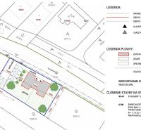 A proposal for a plot of land in Marianka for residential use, including areas for a house, greenery, and walkways.