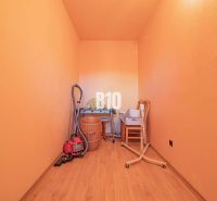 Storage space in a 3-room apartment with a wooden decor floor.