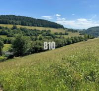A vast land near Dolný Vadičov with grassy plots for living embraced by nature.