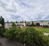 A view of the school and sports field on Jelačičova Street in Bratislava - Ružinov.