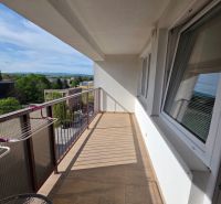 The balcony of a 3-room apartment with a view of Učňovská in Košice - Šaca district.