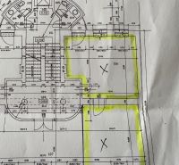 Floor plan of offices with marked area in the center of Bratislava, Grösslingova Street.