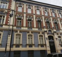 A historic building on Leškova Street in Bratislava with rich architectural details.