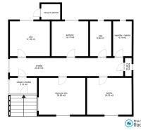The floor plan of the family house shows rooms with an area in Golianovo, Golianovo.