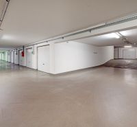 Parking garages with lighting and a sloped ramp in Bratislava - Petržalka.