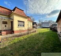 A family house in Kolárovo with a garden, lawn, and a shelter close to an adjacent building.