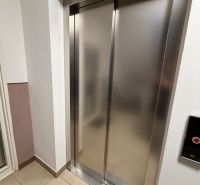 Stainless steel elevator in the apartment building on P.O. Hviezdoslava Street, Topoľčany.