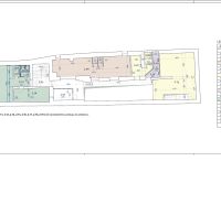 Floor plan of commercial premises on the second floor, Kováčska, Košice - Old Town district.