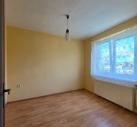 A room in a family house with a wooden decor floor and a large window.