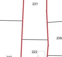 Land plan in Nové Sady with plot numbers including 221 and 226.