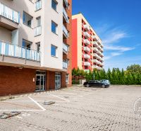 Parking lot near the apartment building on Bosákova Street in Bratislava - Petržalka.