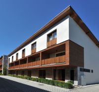A recreational apartment in Demänová on Demänová Street offers accommodation with a wooden facade decor.