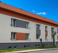 Residential building on Obrancov Mieru Street in Stará Ľubovňa with a colorful facade.