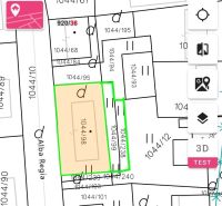Parcel map in the Jahodná area on Albaregia Street, showing specific parcels.