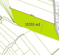 Map of agricultural land in Grnča, Prašník, area 35,355 m².