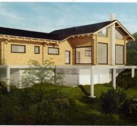 Wooden house with glass walls on plots in Plánky in Bratislava - Lamač.