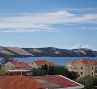 Sea view and rooftops in Stara Novalja from the Holiday Apartment.