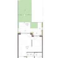 Pôdorys 1i apartmánu s predzáhradkou, východ, veža A, 2NP.jpg