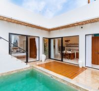 Villa in Bali with a terrace, pool, and spacious interior.
