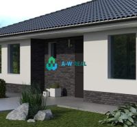 A family house in Povoda with a garden and a paved walkway, surrounded by flowers and shrubs.