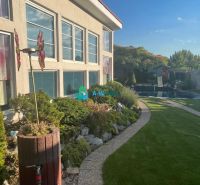 A family house in Orechová Potôň with a well-maintained lawn and garden pleasantly blends with the surroundings.