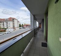 A balcony with a view of Galantská Road in Dunajská Streda at a 3-room apartment.