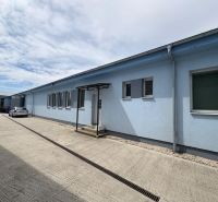 Blue hall and parking lot in Orechová Potôň suitable for warehouses and halls.