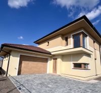 Family house on GARDENTOWN street in Dunajská Streda with a garage and paving stones.