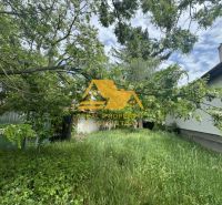 A residential plot in Andovce with lush greenery and a house in the background.