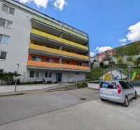 Apartment building on Mateja Bela Street in Žilina, next to the parking lot and playground.