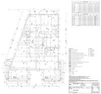 Floor plan of the second floor of a family house with construction details and rooms.