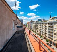 The view from the terrace of the apartment building on Krížna Street in Bratislava.
