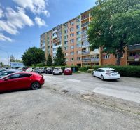 Parking lot at the apartment building on Sokolovská Street, Košice - Západ district.
