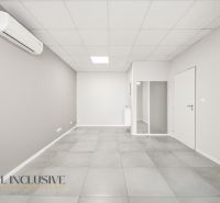 Bright commercial spaces with air conditioning and ceramic tiles on the floor.