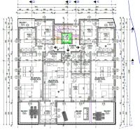 Floor plan of a 3-room apartment with room details and balconies.