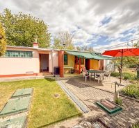 A family house in Trenčín on Niva Street with a terrace and a garden set.