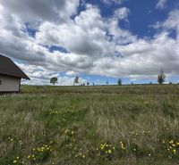 Land for sale in Malý Slavkov - residential, meadow with dandelions under a blue sky.