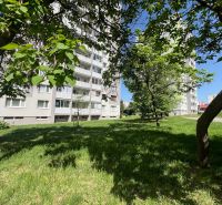 An apartment building surrounded by greenery and trees on Juhoslovanská Street, Sídlisko Ťahanovce.