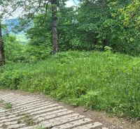 A path in Terchová surrounded by greenery, ideal for residential plots.