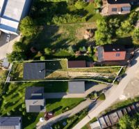 Aerial view of a family house on Lúčky Street in Považská Bystrica.