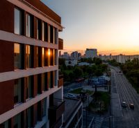 Sunset in Bratislava - Ružinov on Mierová Street near a 3-room apartment.