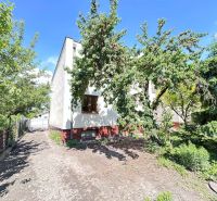 A family house in Dunajská Streda with trees and a landscaped garden in sunny weather.