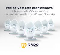 Awards for the real estate agency are displayed with the RADO Reality Group logo.