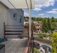 A balcony with a view of the green district in Bratislava - Nové Mesto, Na spojke.