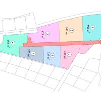 Land plan on Hlinícka Street in Záhrady, Myjava with an area in m².