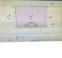 Plan of commercial premises on 1st May Street in Hurbanovo with parcel markings.